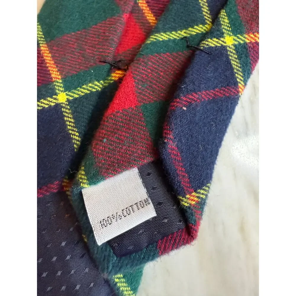 VintageTartan Plaid Cotton Flannel Tie